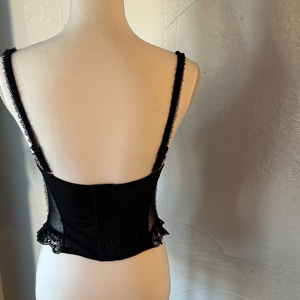 Vintage Jezebel René of Hollywood Sheer Pin-Up Bustier Lingerie Top — RN 17493 - Picture 6 of 13